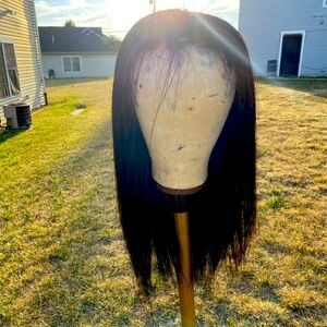 Jet Black Human Hair Wig